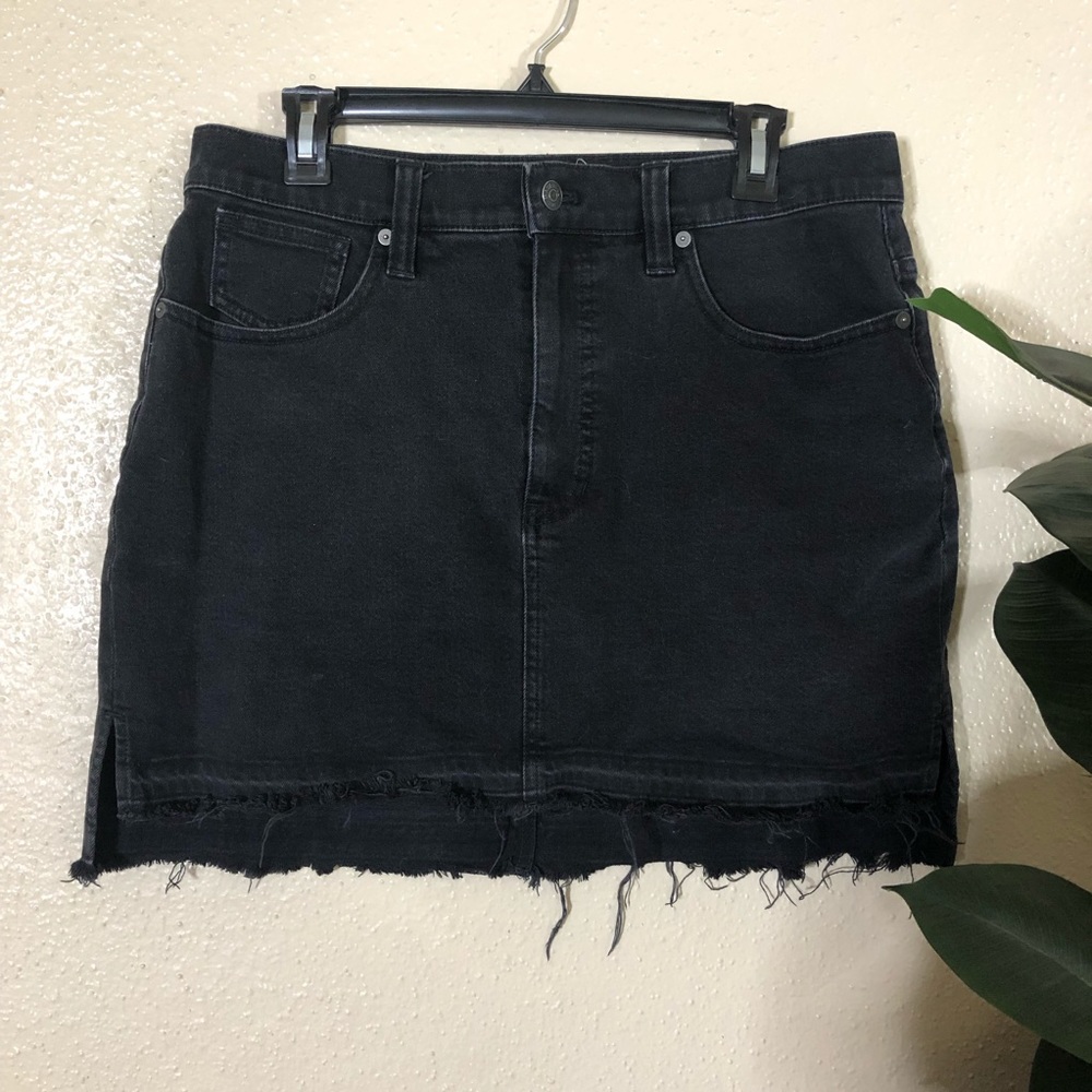 Madewell Black Denim Skirt